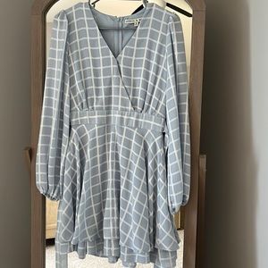 Light blue and white dress size medium